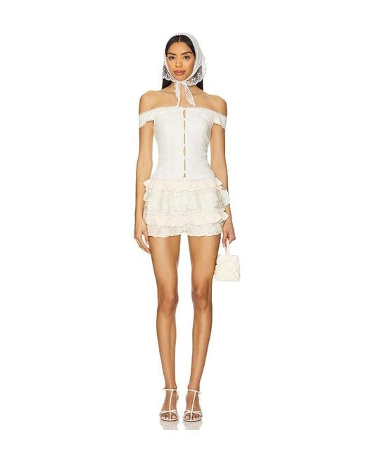 Lovers + Friends White Kitty Top