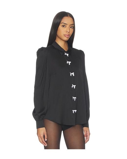 Generation Love Black Arly Bow Blouse