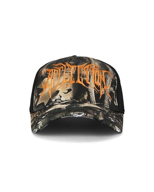 Affliction Black Skull Tree Hat for men