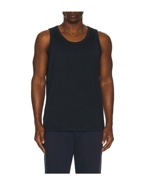 Reigning Champ Black Lightweight Jersey Slim Tank Top for men