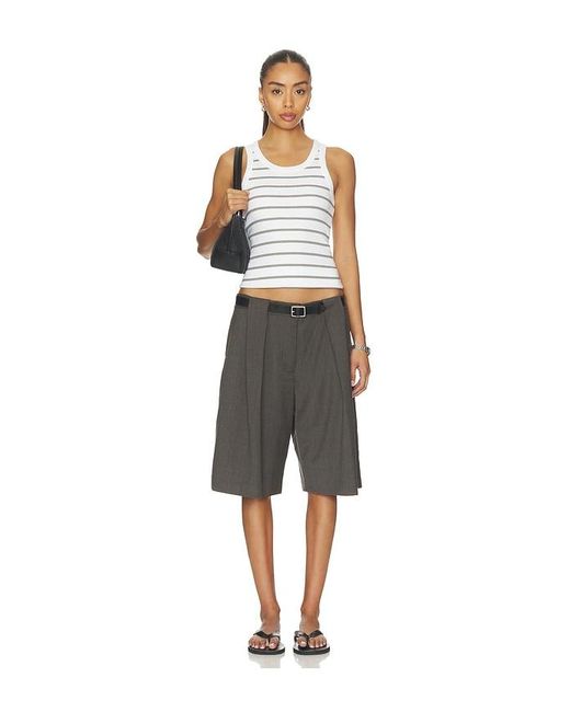 Vince White Stripe Scoop Neck Tank