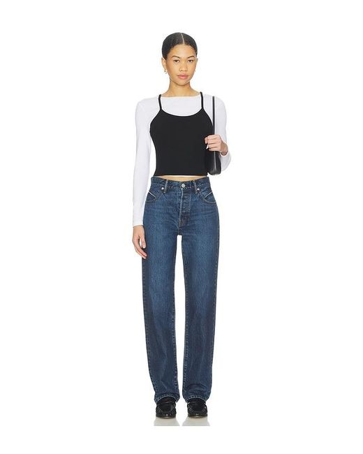 Moussy Blue Lara Western Straight Leg Jeans