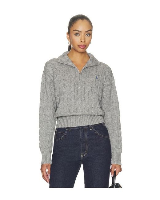 Polo Ralph Lauren Gray Cotton Long Sleeve Pullover