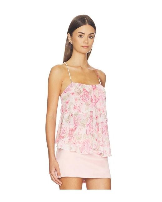 Lovers + Friends Pink Cristina Top