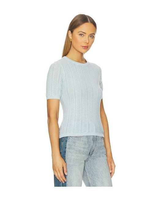 Rag & Bone White Francesca Merino Short Sleeve Sweater