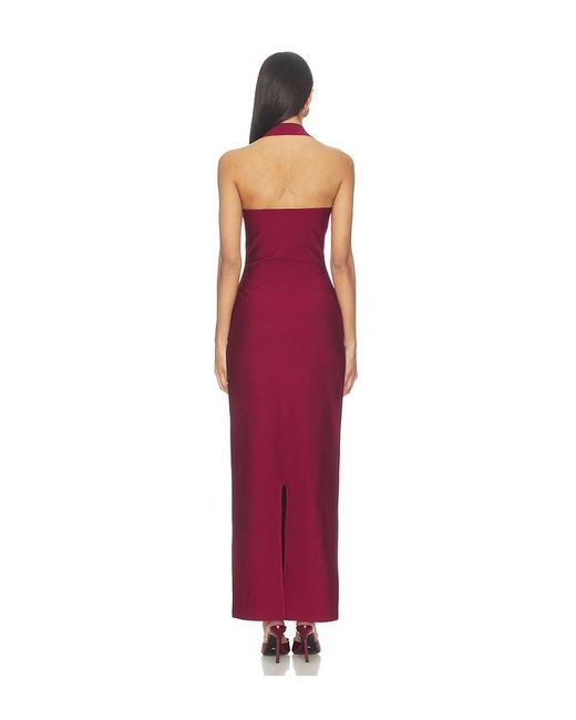 superdown Red Caisyn Halter Maxi Dress