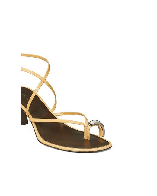 Tory Burch White Pierced Strappy Heel Sandal