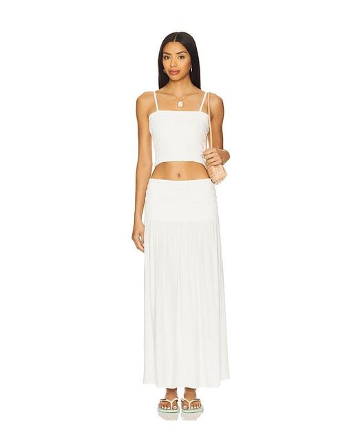 Bobi White Smocked Tube Top