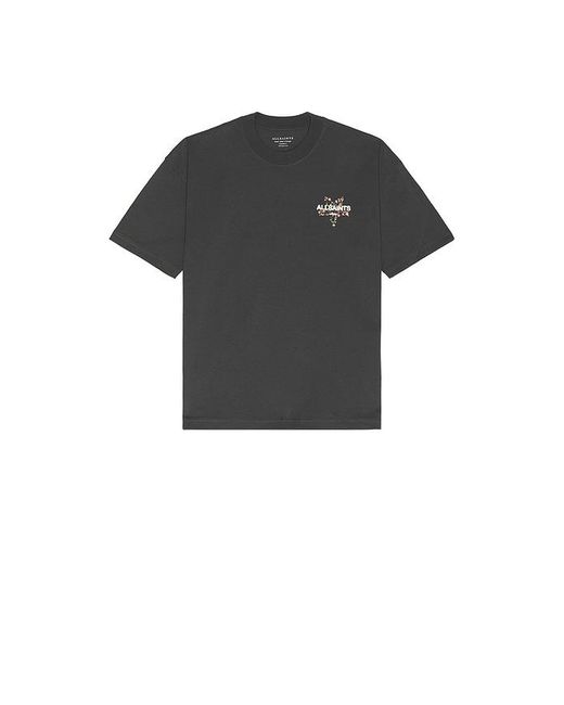AllSaints Black Pentacle Crew Neck Tee for men
