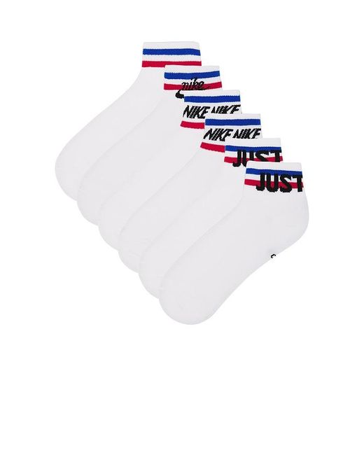 Nike White Everyday Essential 3 Pack Socks