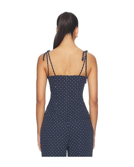 MORE TO COME Blue Chantelle Top