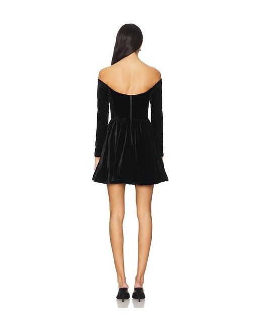 Bardot Black Emlyn Velour Mini Dress