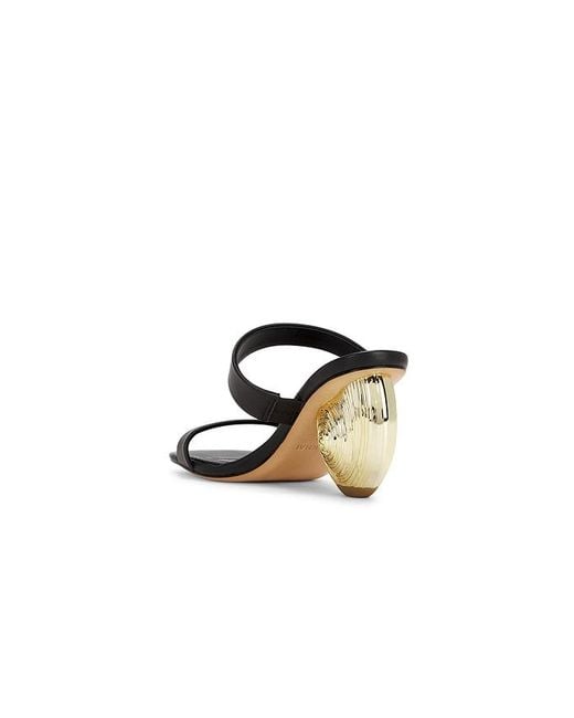 Jonathan Simkhai Black Marion Metallic Leather Shell Heel