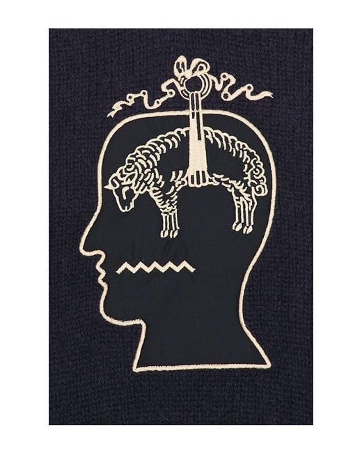 Brain Dead Blue Brooks Brothers California Rolled Neck Sweater for men