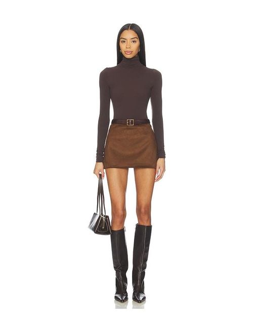 SNDY'S Multicolor Jacqui Faux Suede Mini Skirt
