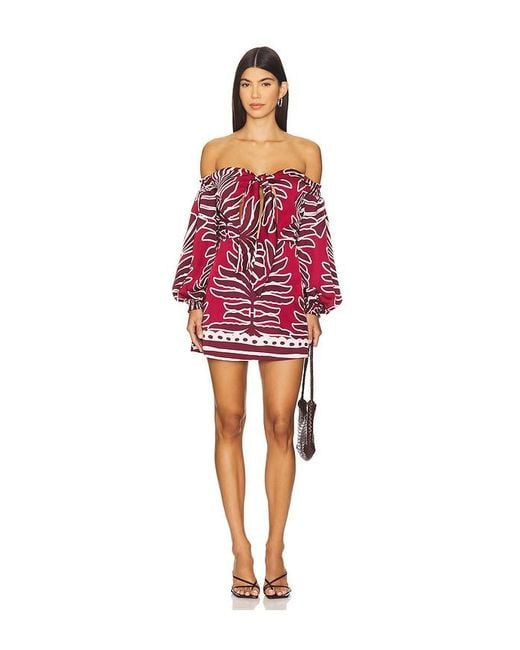 Seven Wonders Red Brodie Off Shoulder Mini Dress
