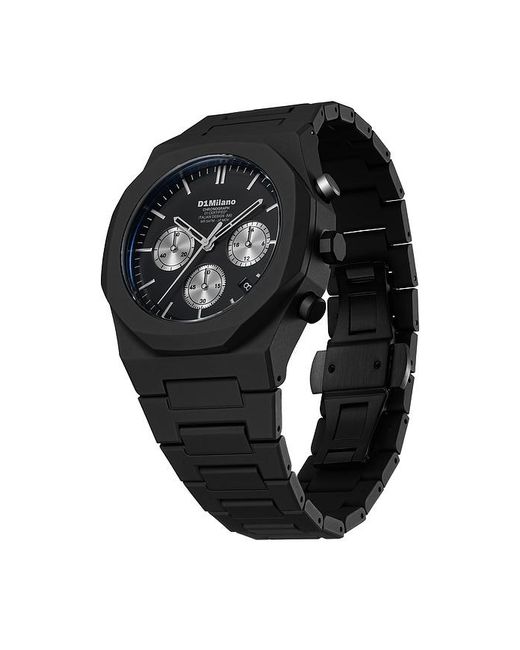 D1 Milano Black Polychrono 40.5Mm Watch for men