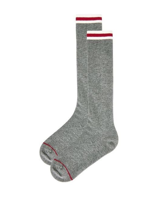 Damson Madder Gray High Knee Sock