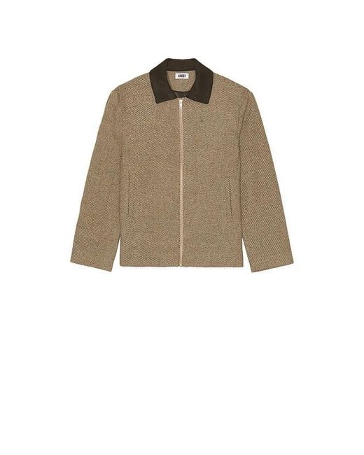 KROST Brown Wool Combo Coat for men