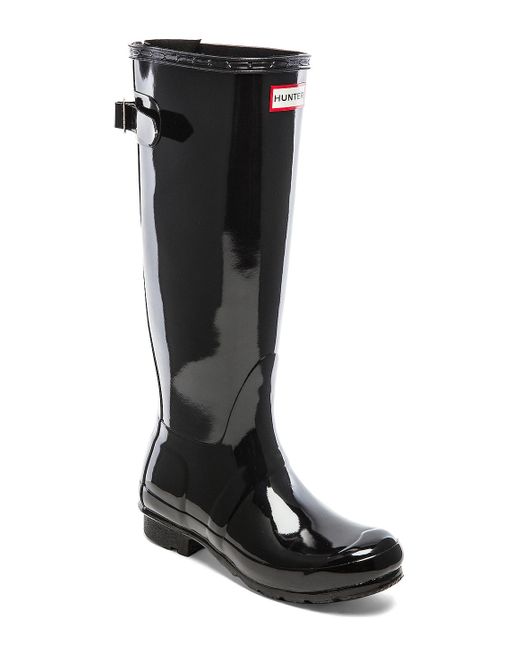 hunter adjustable back gloss rain boot