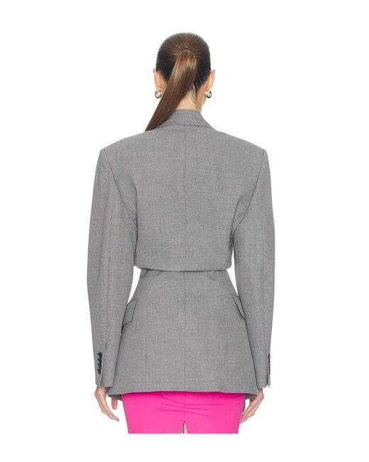 The Attico Pink Cinched Blazer