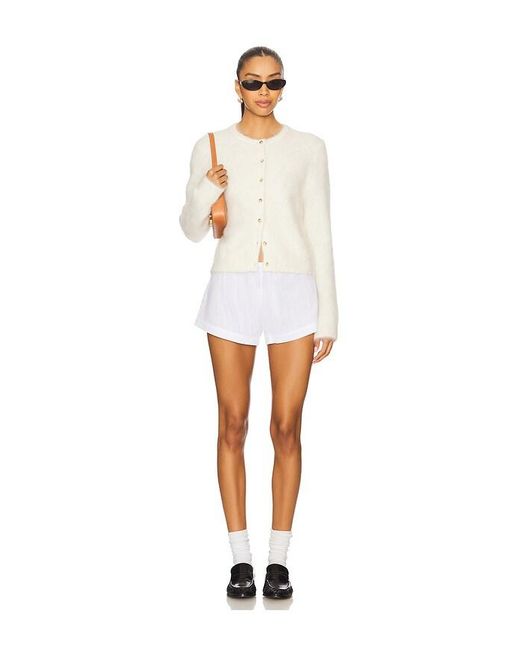 Soft Goat White Alpaca Cardigan
