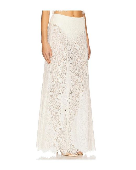 AFRM White Oxford Skirt