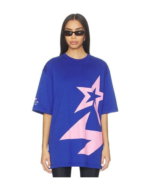Perfect Moment Blue Oversized Logo Tshirt