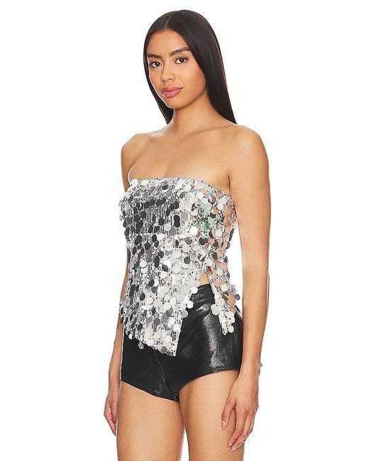 superdown Black Cordilla Strapless Top