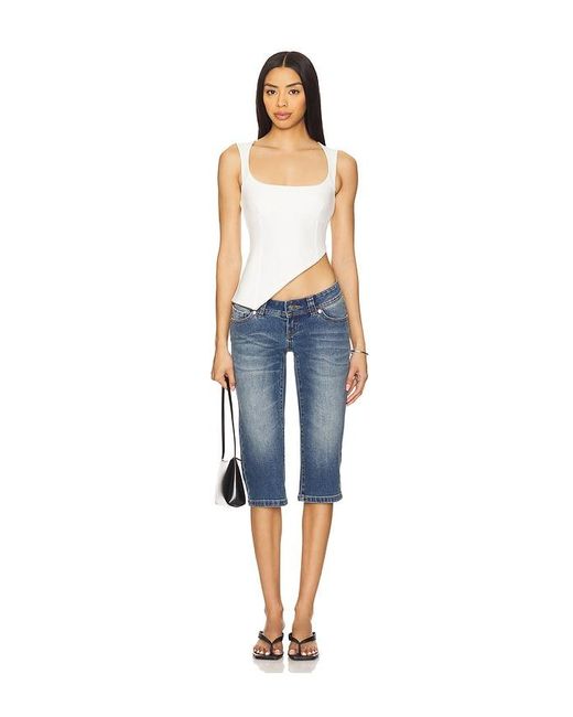 Lovers + Friends Blue Penn Top