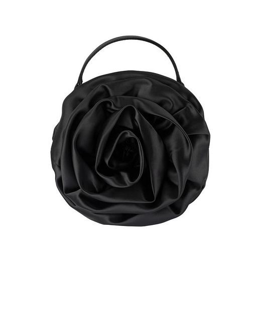 Olga Berg Black Rosita Rosette Frame Bag