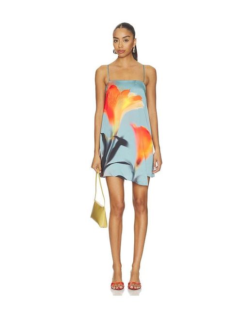MISA Los Angles Orange Inez Mini Dress
