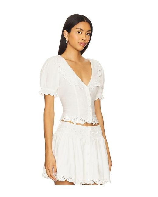 MAJORELLE White Bernadetta Top