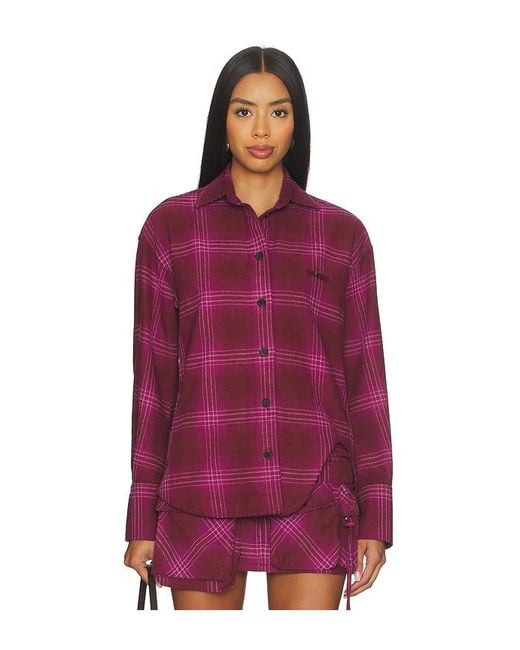 The Attico Red Check Shirt