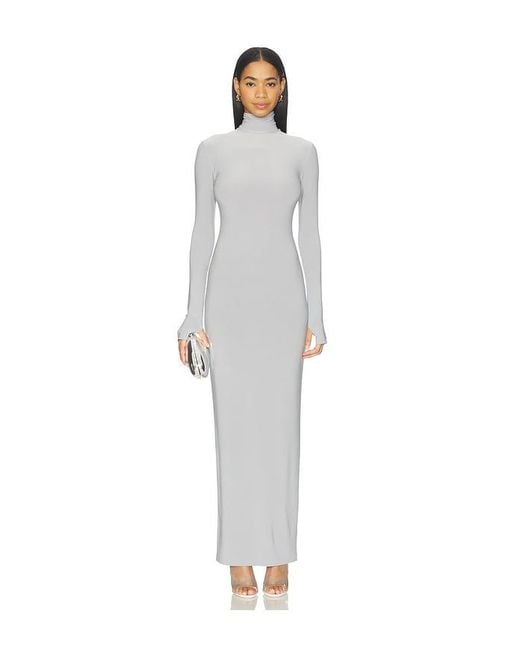 Norma Kamali White X Lifestyle Turtle Long Dress