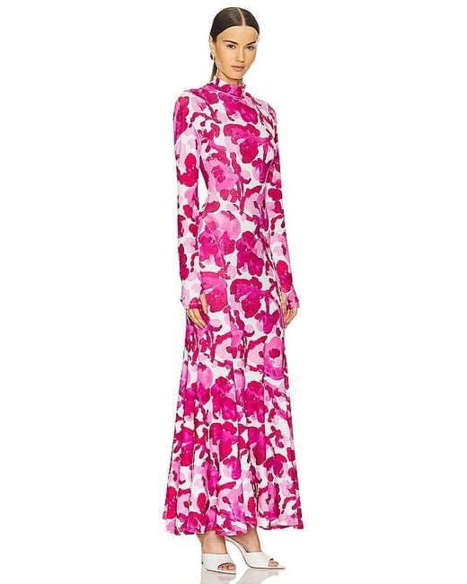 Essentiel Antwerp Pink Flustered Printed Dress