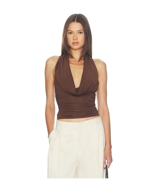Lovers + Friends Brown Sara Top