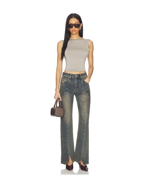 Mimchik Blue Split Hem Jean