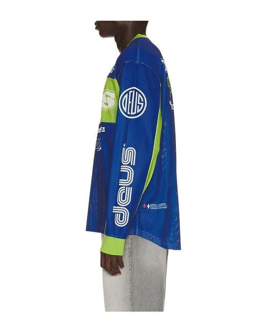 Deus Ex Machina Blue Step Out Moto Jersey for men