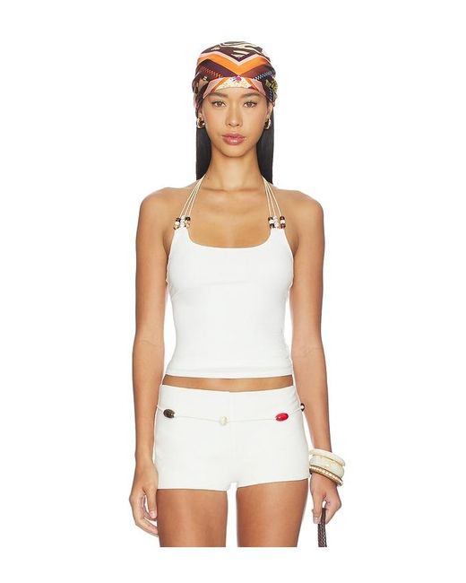 superdown White Blanche Halter Top