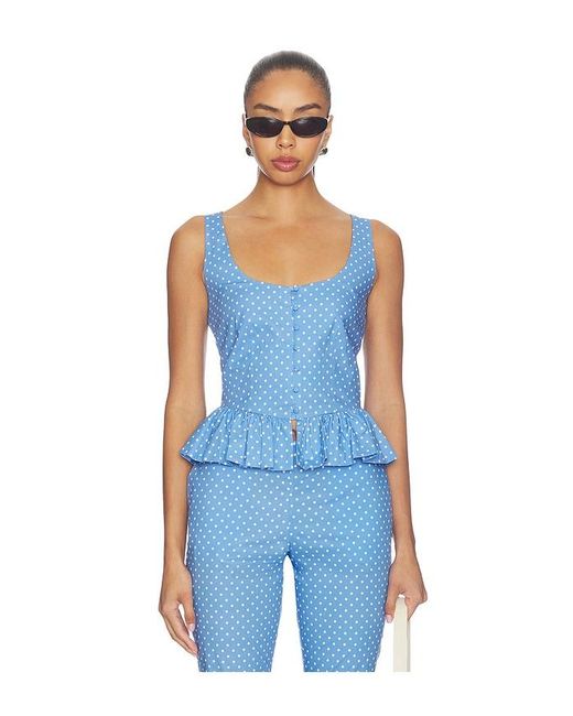 Caroline Constas Blue Haven Sleeveless Top