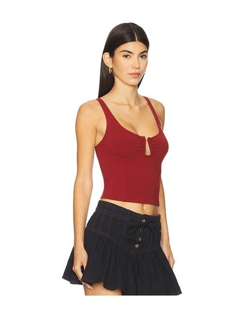 Free People Red Trägertop Ahead Of The Curve