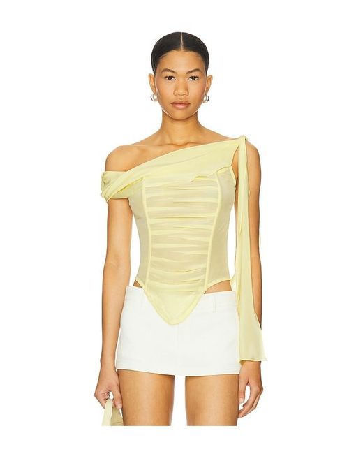 Kim Shui Yellow Chiffon Top