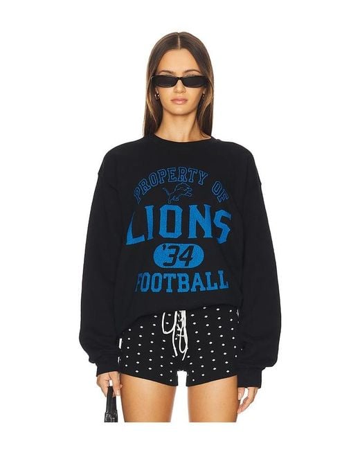 Junk Food Blue Lions Property Crew Fleece Sweatshirt