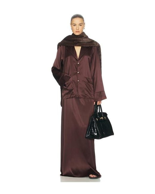 Helsa Brown The Silk Charmeuse Pajama Shirt