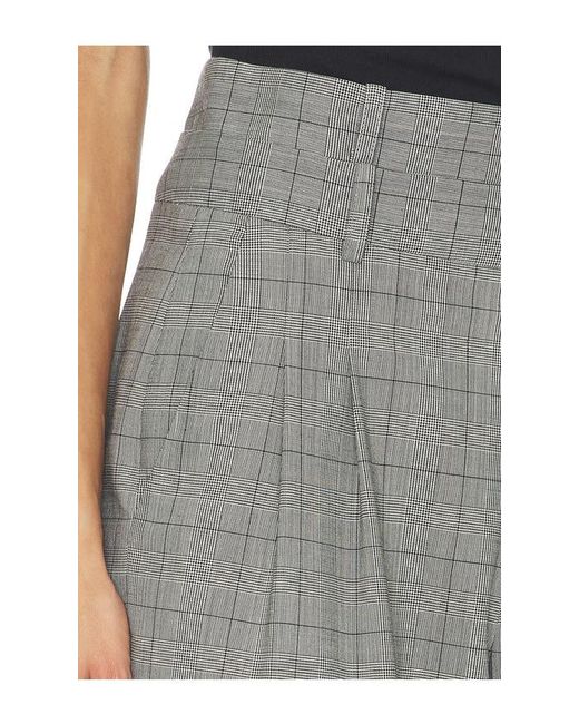 Monse Gray Double Waistband Tailored Wide Leg Pant