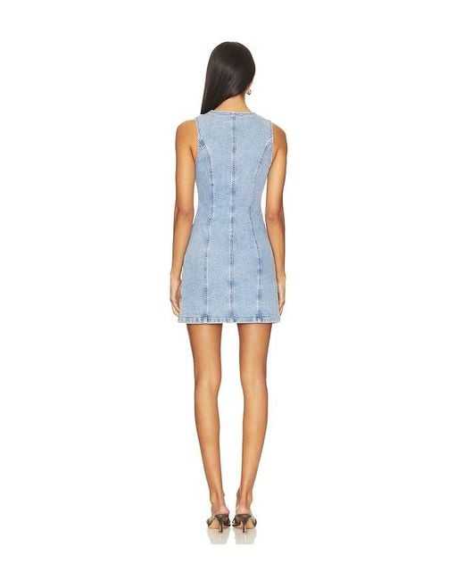 SOVERE Blue Etch Denim Mini Dress