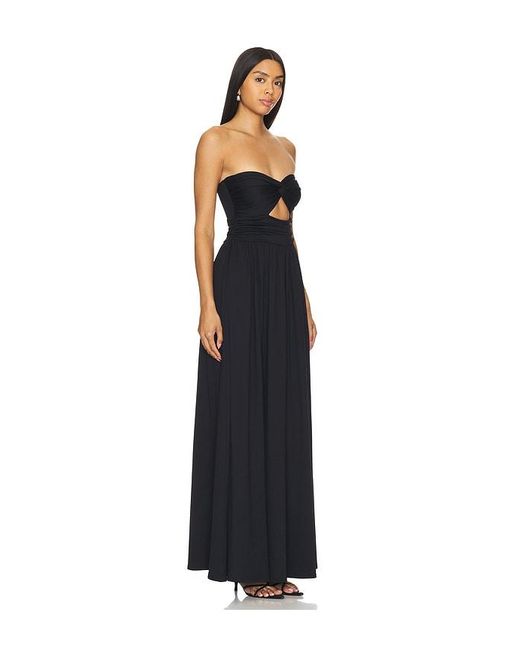 Susana Monaco Black Twist Front Strapless Dress