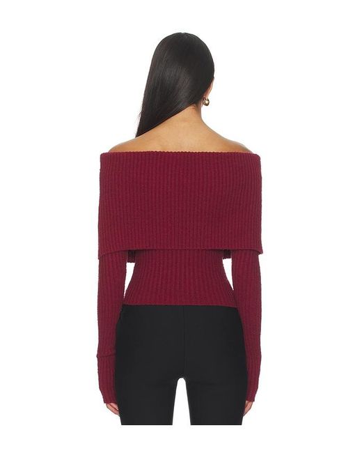 L'academie Red 'Academie Namir Off Shoulder Sweater