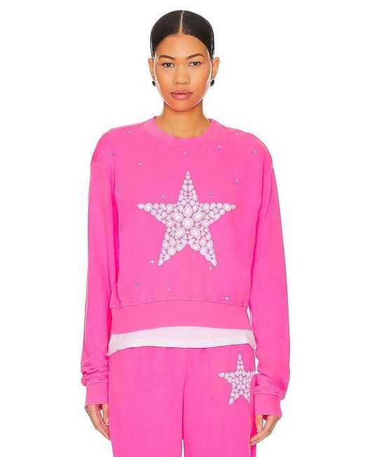 Lauren Moshi Pink Spalding Diamond Star Pullover